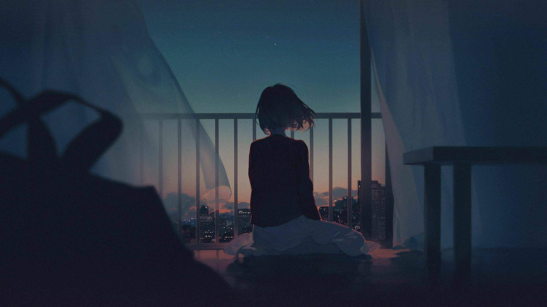 alone sad anime girl pfp 0021