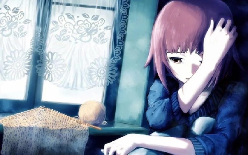 anime girl feeling alone wallpaper