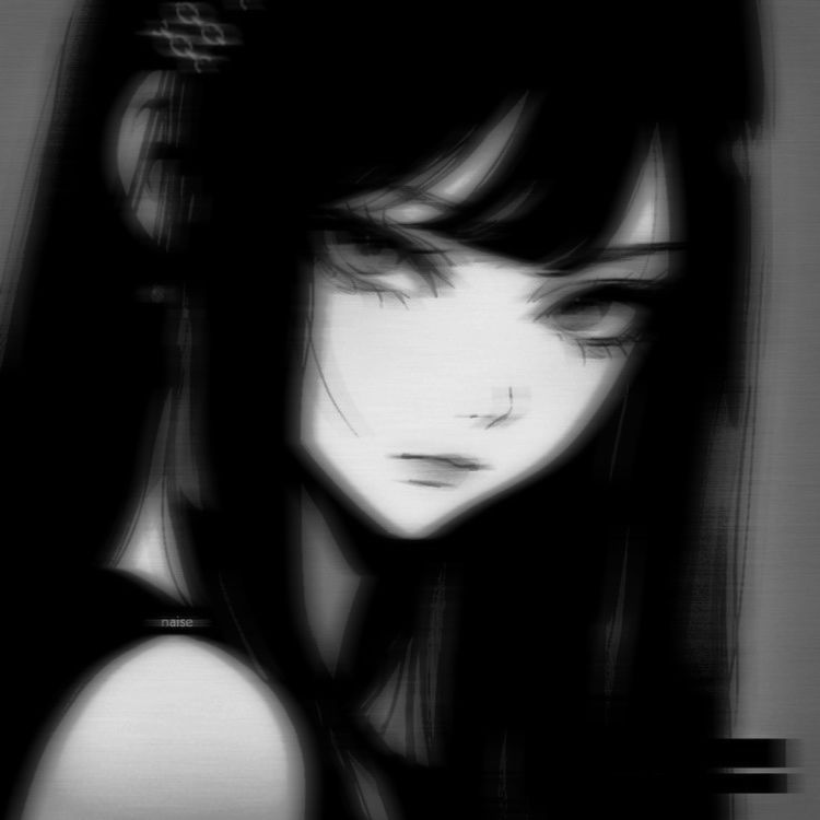 black and white anime pfp aesthetic