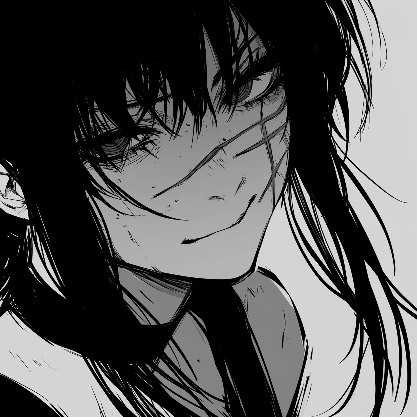 black and white anime pfp for gamers