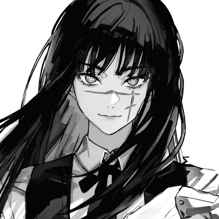 black and white anime pfp for social media