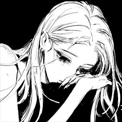 black and white anime pfp 0030