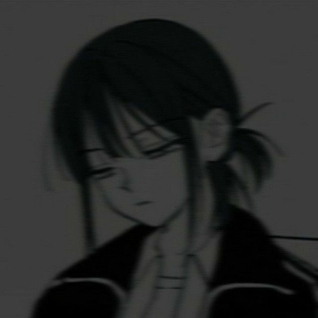 black and white anime pfp 0033