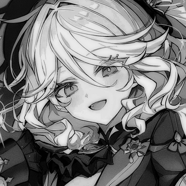 black and white anime pfp 0037