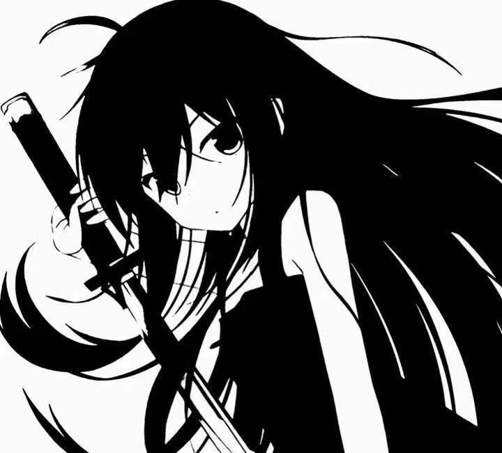 black and white anime pfp 0043