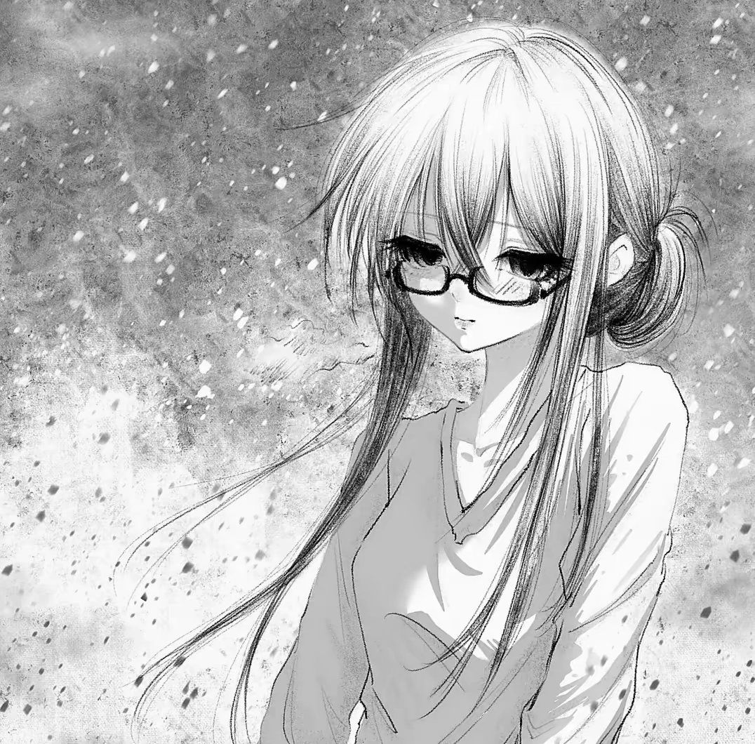 black and white anime pfp 0049