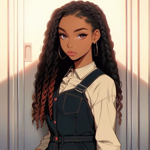 black anime girl pfp 0031