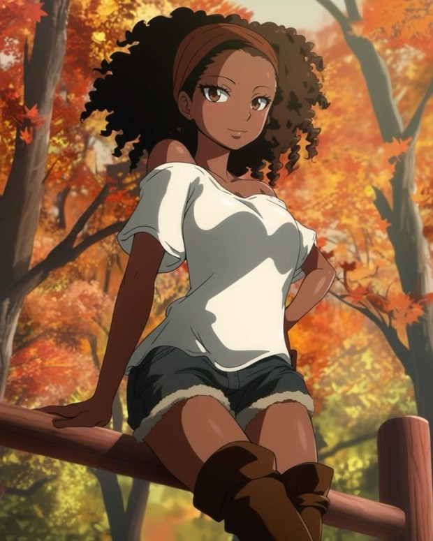 black anime pfp for social media