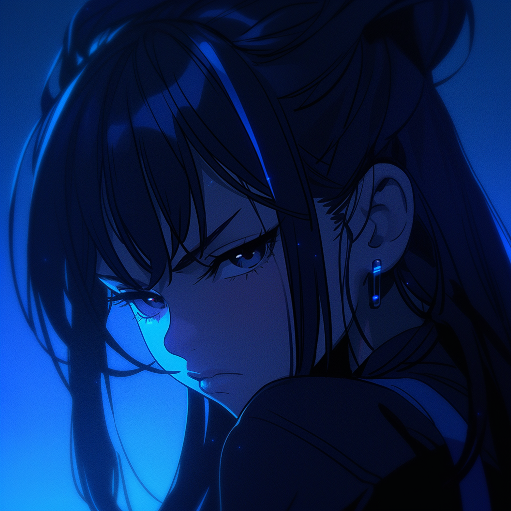 blue anime pfp 0097