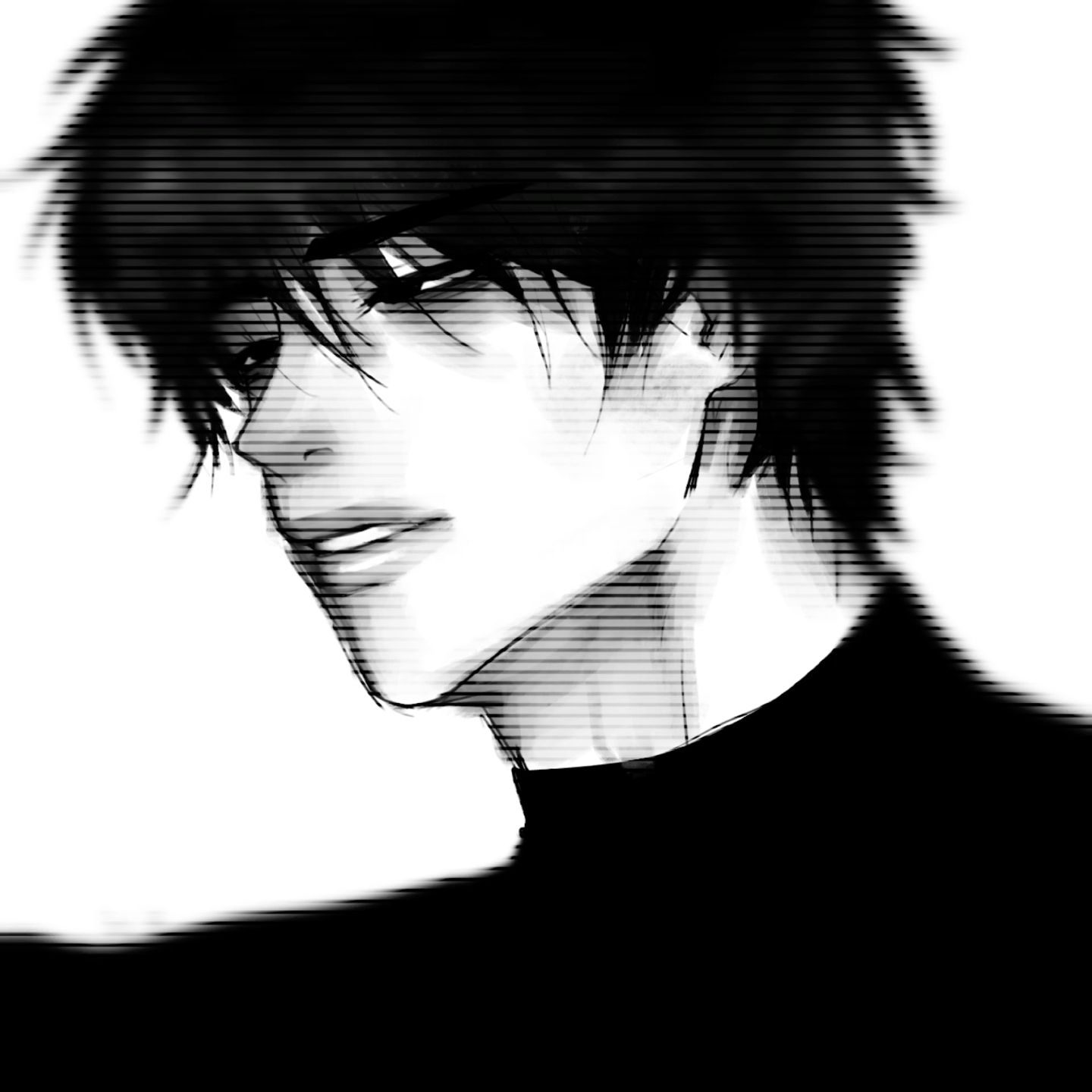 dark hot anime boy pfp for Discord