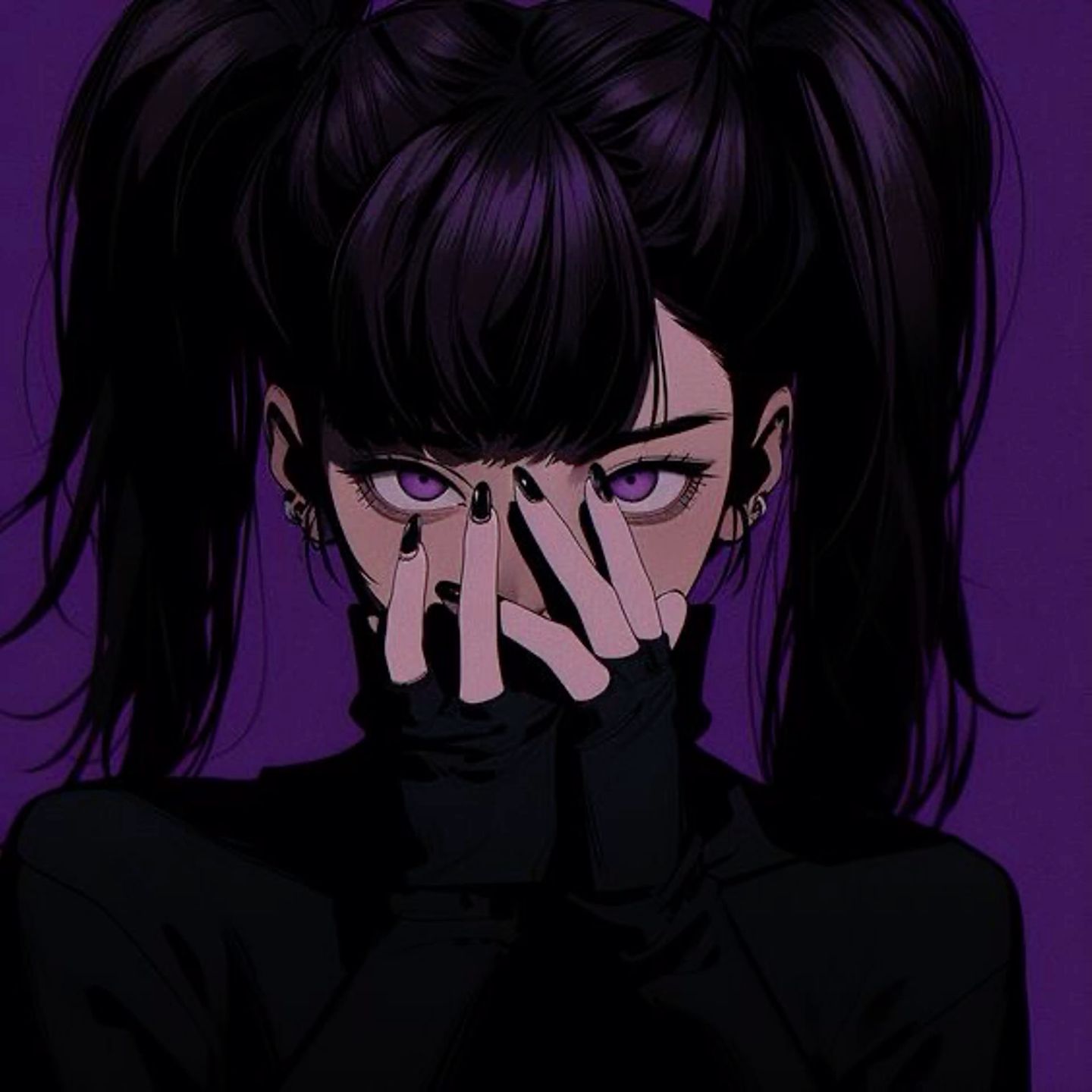 dark purple anime characters pfp