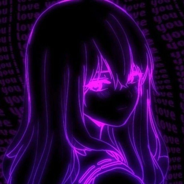 dark purple anime pfp for social media