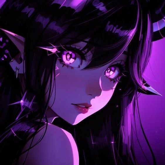 dark purple anime pfp 0037