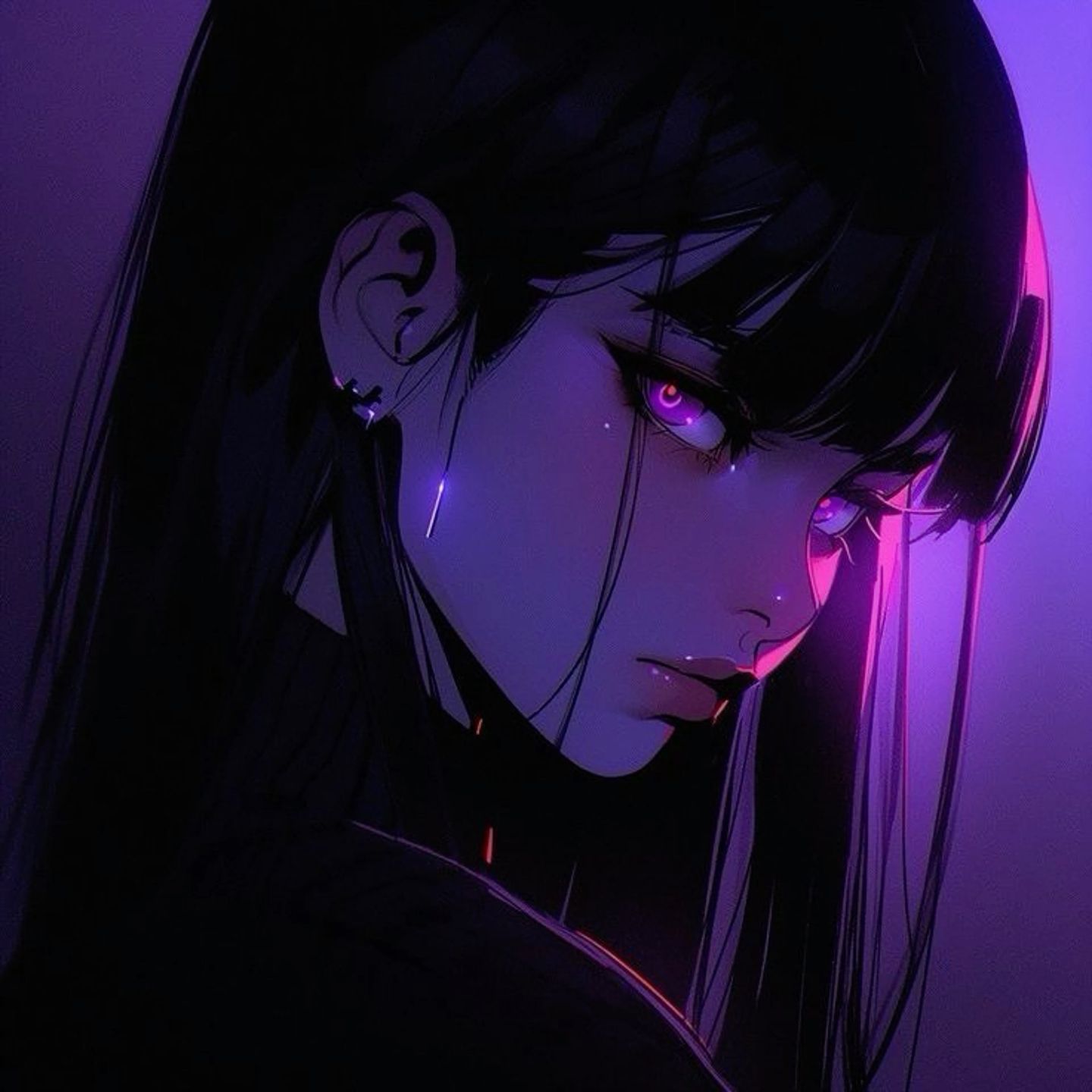 dark purple anime pfp 0040