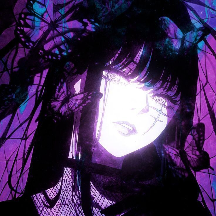 dark purple anime pfp 0045