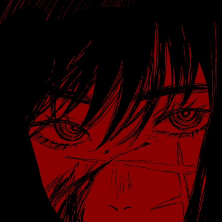 dark red anime pfp collection