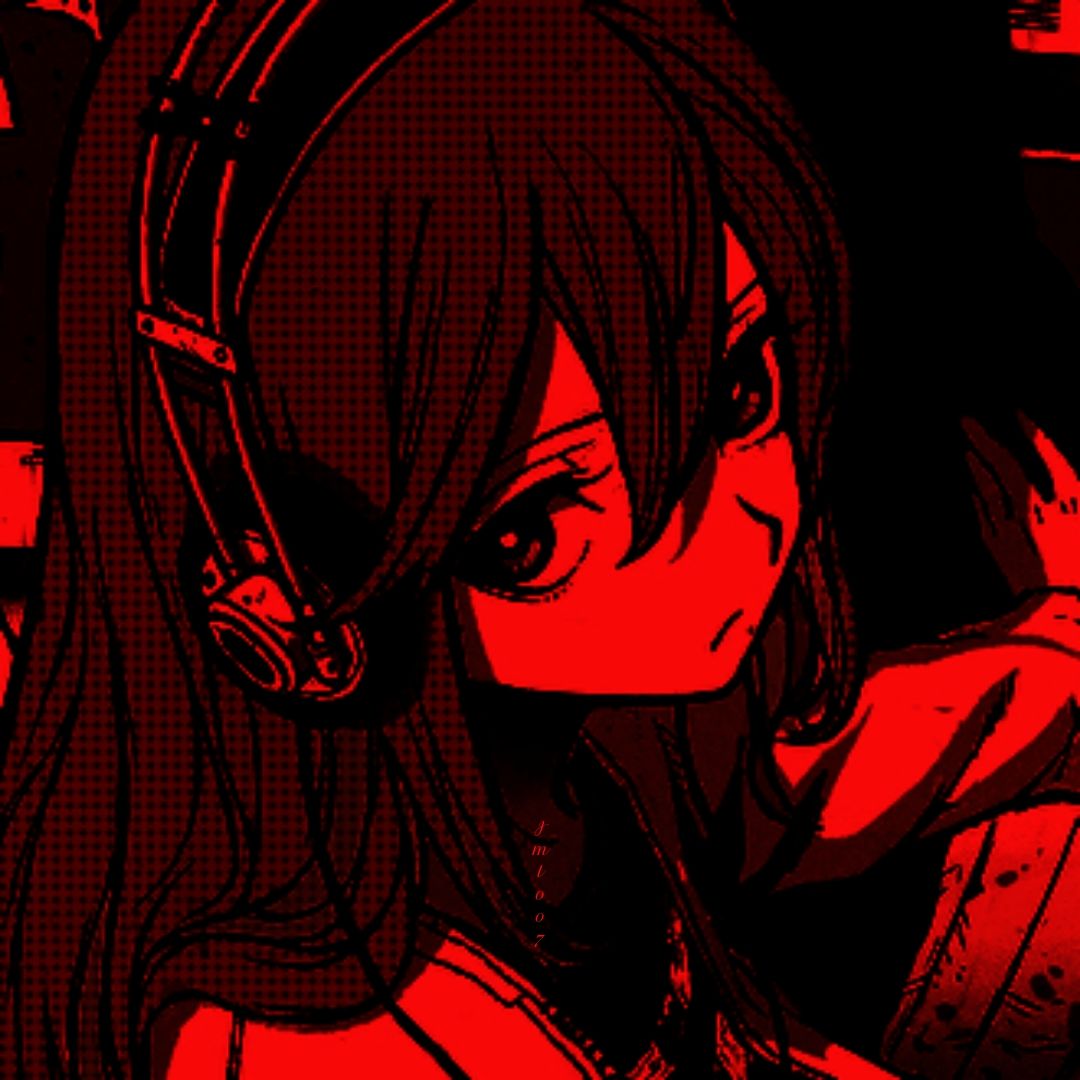 dark red anime pfp images