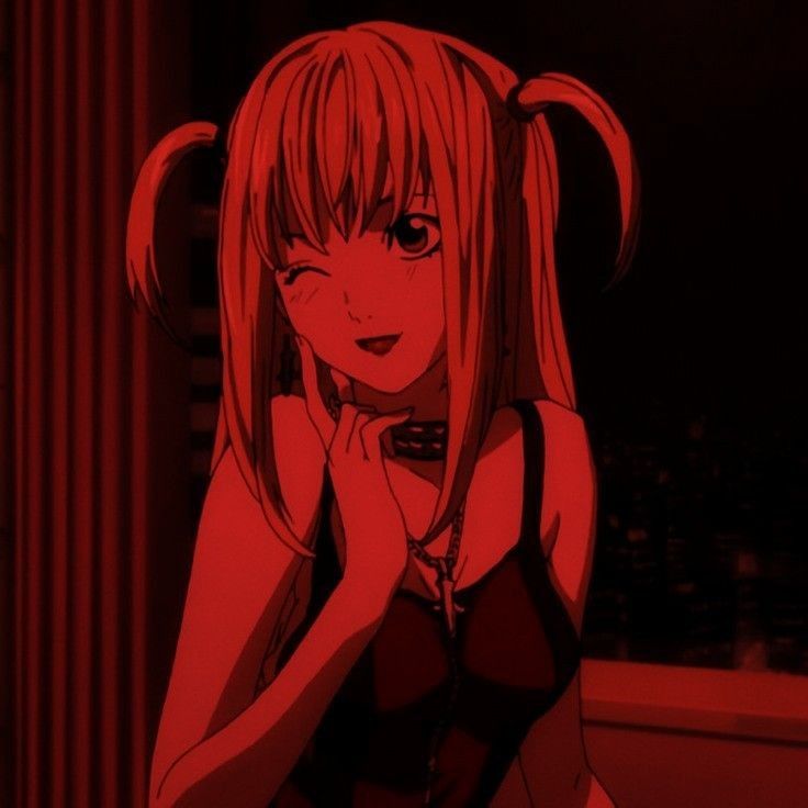 dark red anime pfp 0020