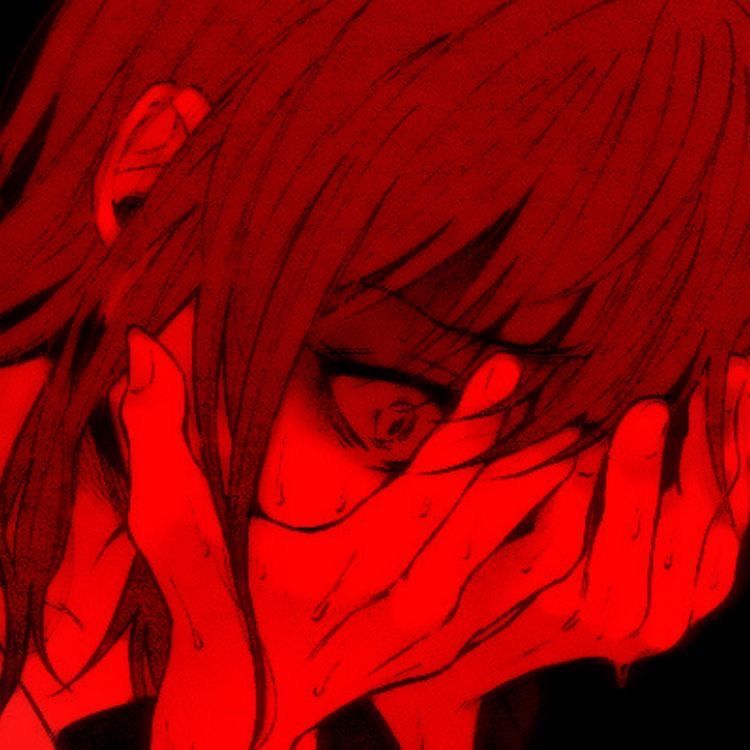 dark red anime pfp 0029