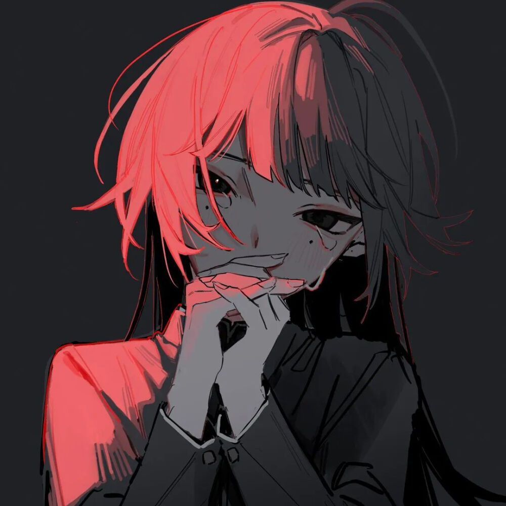 dark red anime pfp 0030