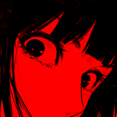 dark red anime pfp 0037