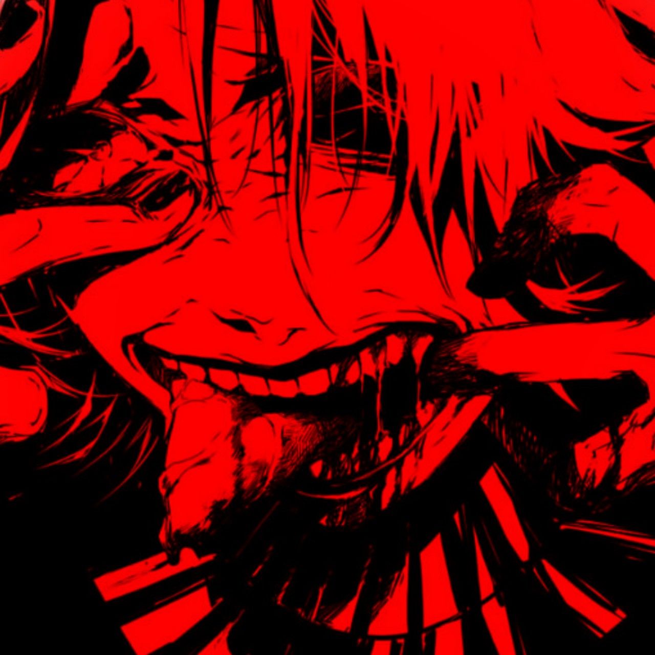 dark red anime pfp 0040