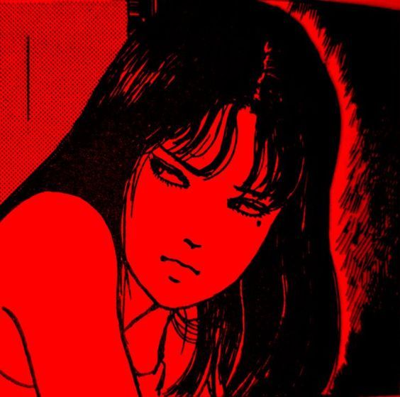 dark red anime pfp 0041