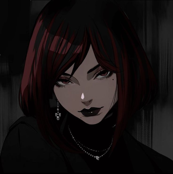 dark red anime pfp 0048