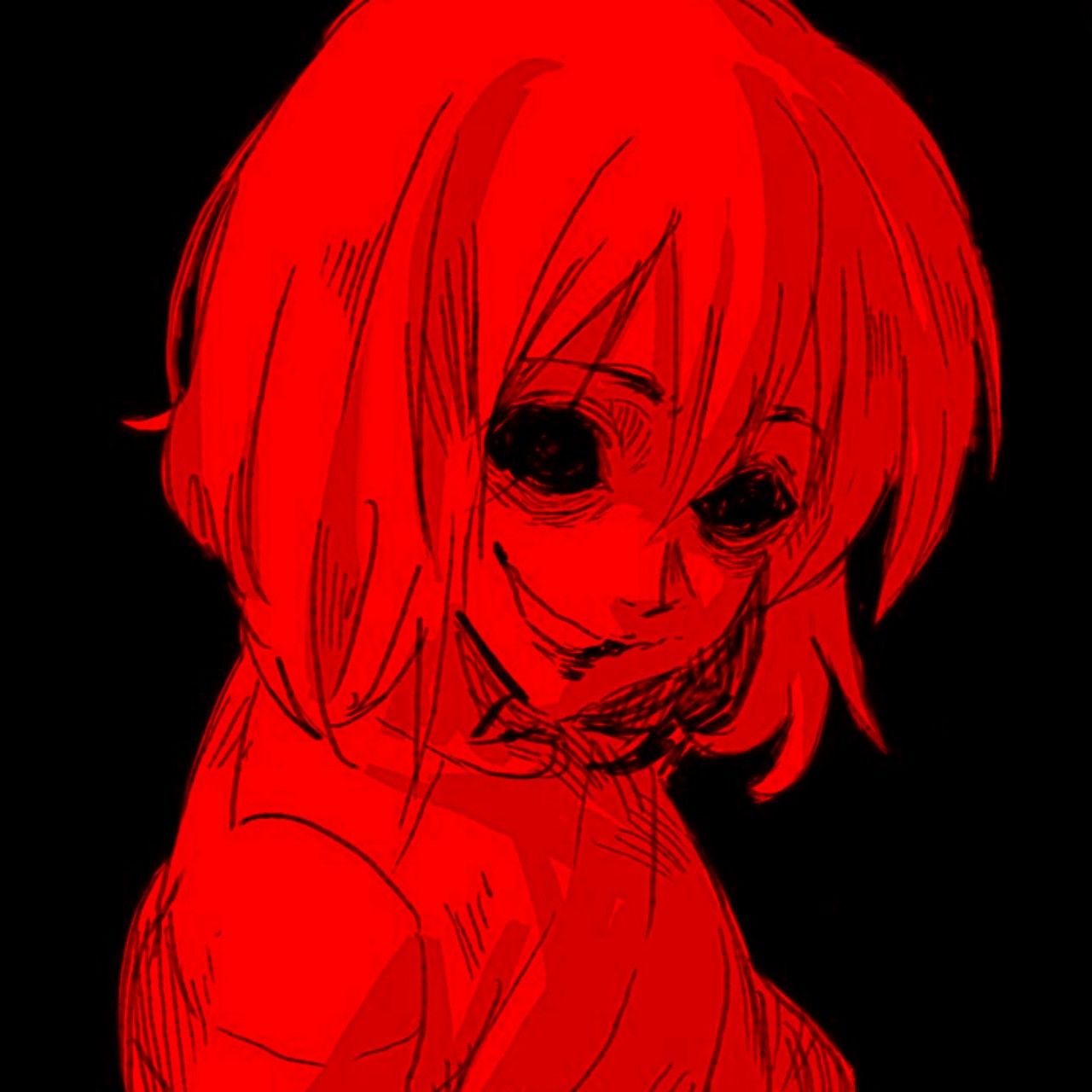 dark red anime pfp 0083