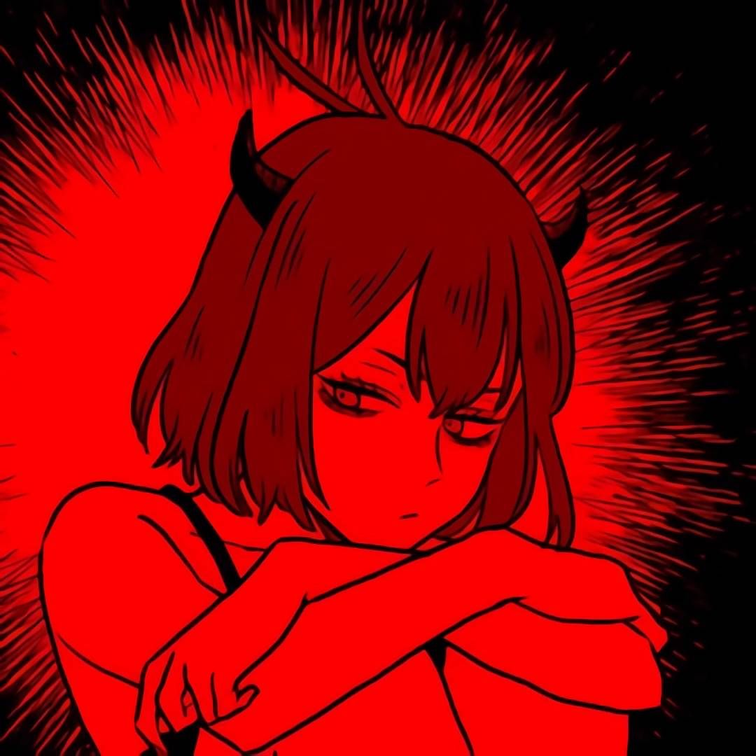 dark red anime pfp 0086