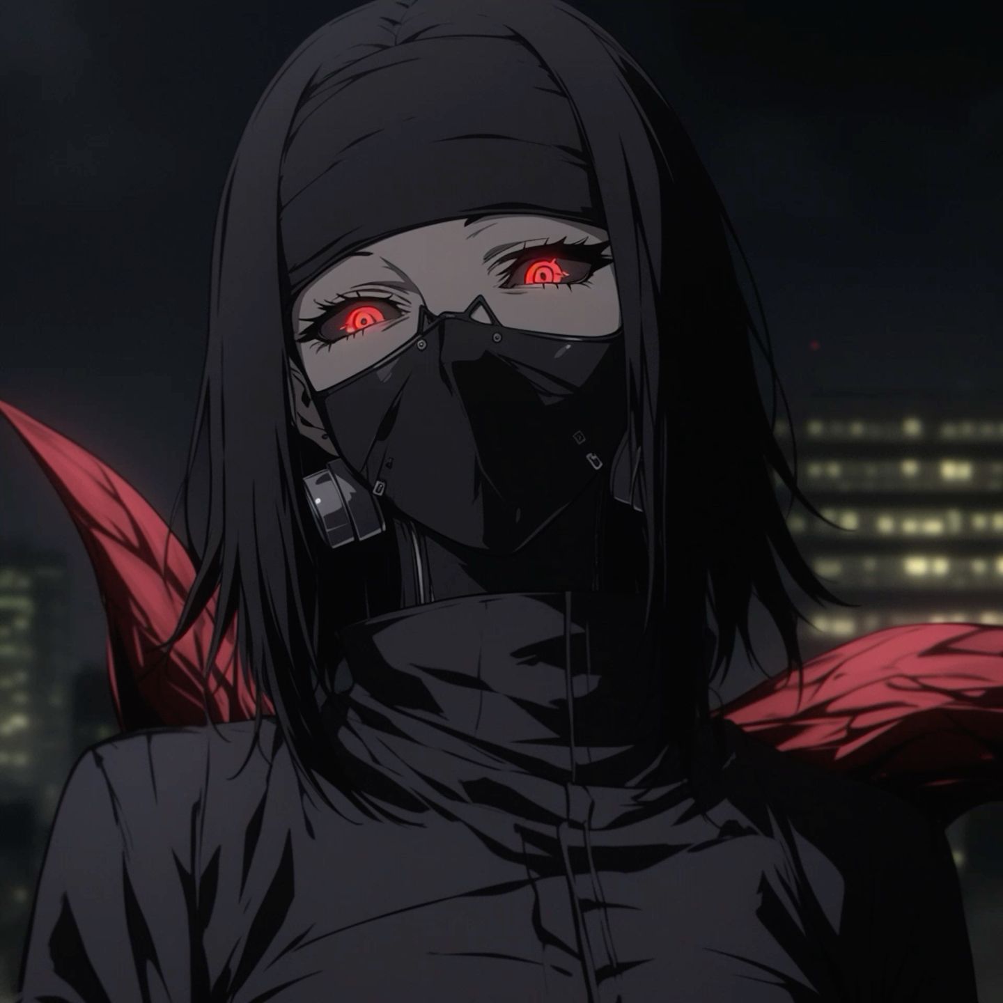 dark red anime pfp 0098