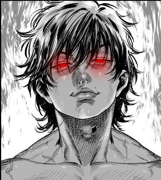 dark-themed baki hanma pfp