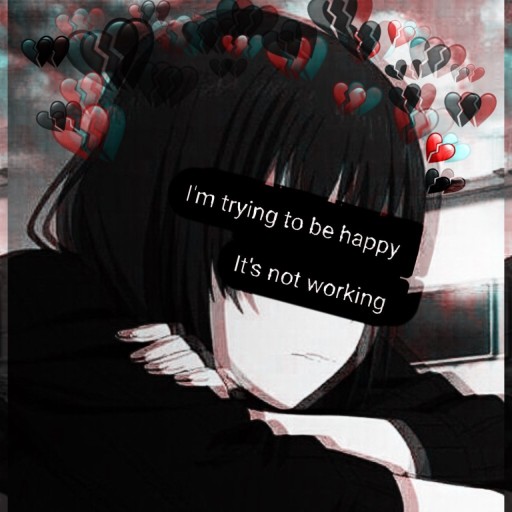 depressed anime girl pfp