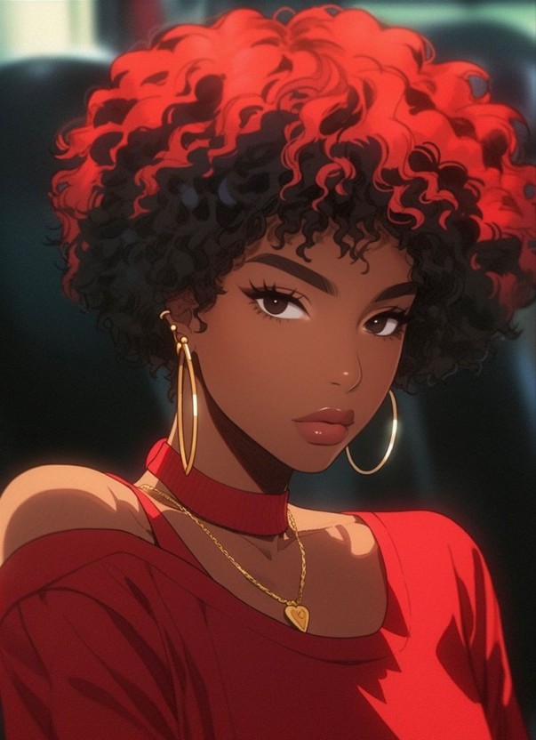 eye-catching black anime pfp artwork