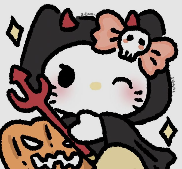 kawaii hello kitty halloween pfp selections