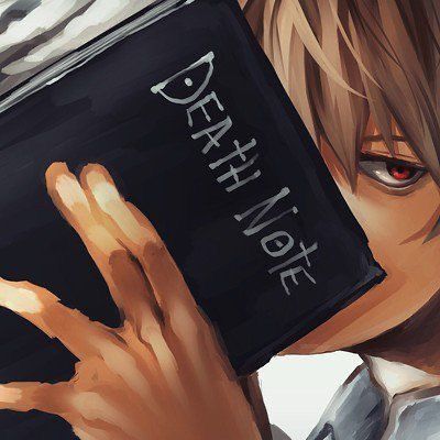 light yagami pfp black and white