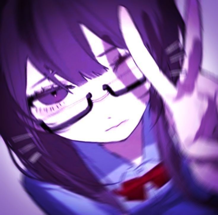 minimalistic dark purple anime pfp