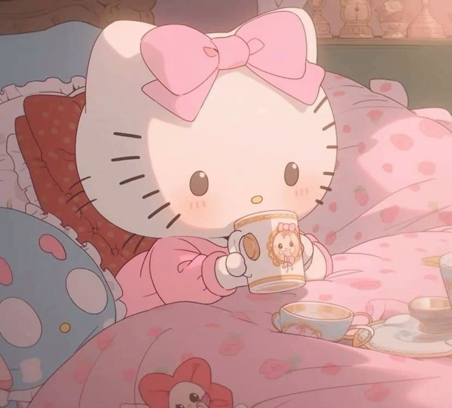 playful hello kitty aesthetic visuals.