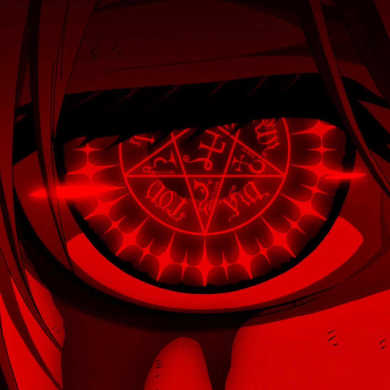 popular dark red anime pfp