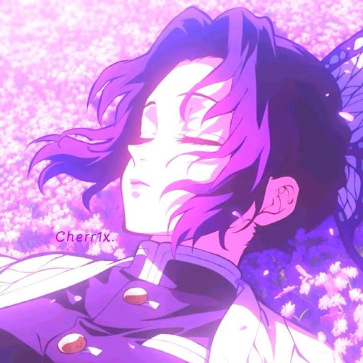 purple anime pfp for social media