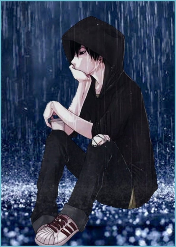 reflective sad anime girl avatar