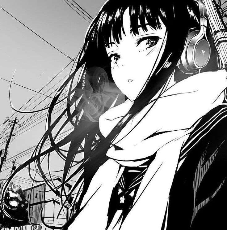 striking black and white anime pfp themes